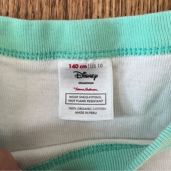 🆕 Hanna Andersson Little Mermaid Ariel long john pajamas size 140 cm / 10 - Picture 5 of 6